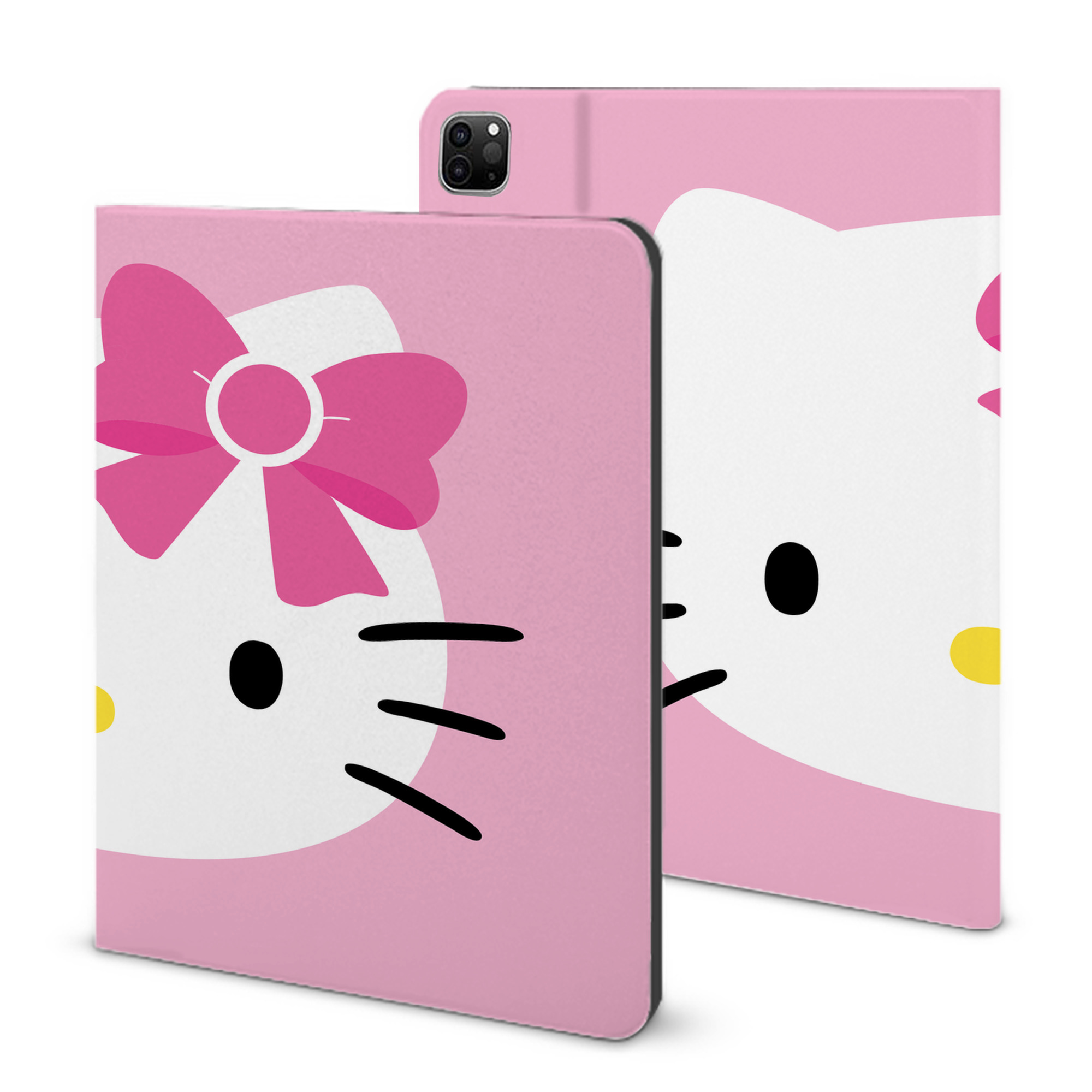 （画像用） Hello Kitty ハローキティ IPad ケース ブック型 PUレザー TPU 耐衝撃 軽量 薄型 ペン収納なし 全面保護 IPad 各モデル対応